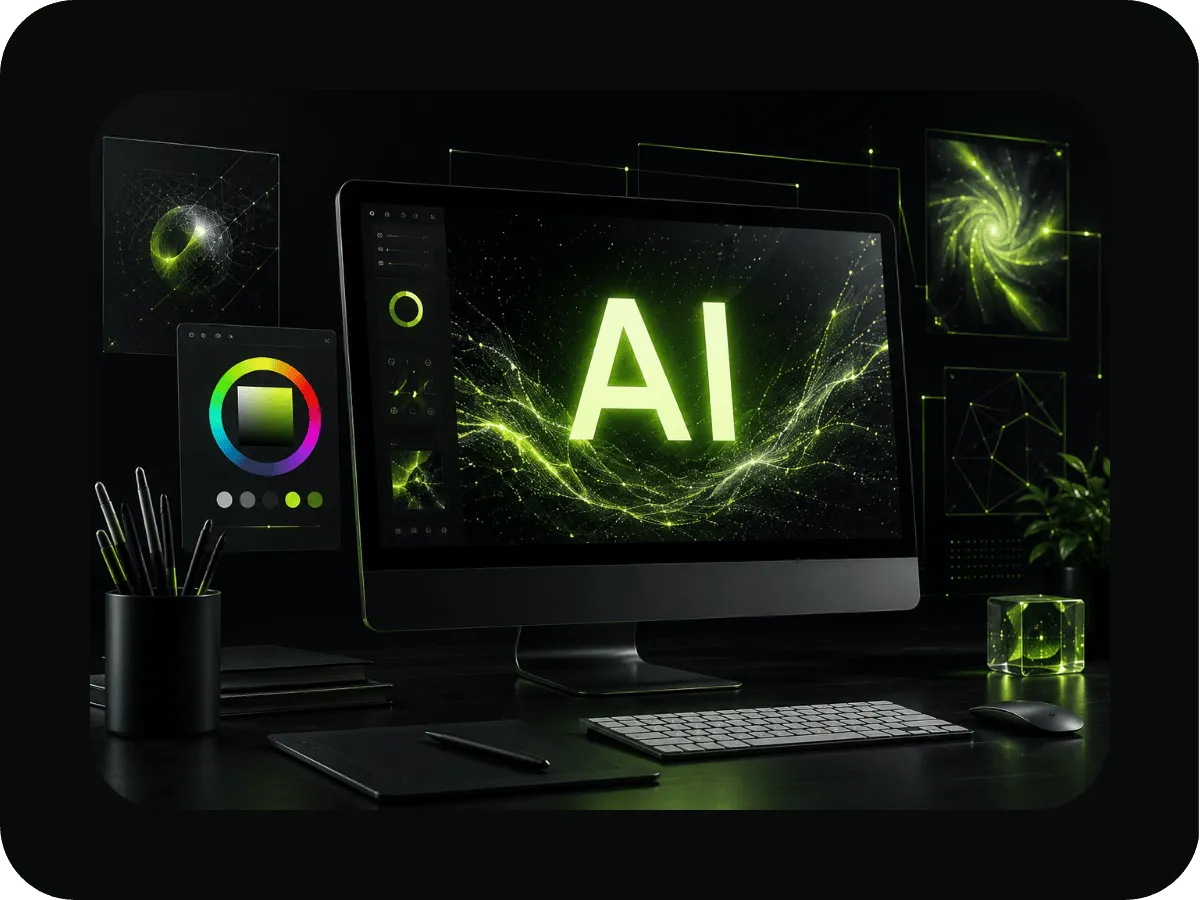 AI-assisted search illustration